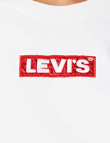 Levi's Relaxed Graphic Long Sleeve Sudadera, White (Crew Box Tab White+ 0092), XXS para Mujer