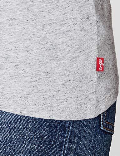 Levi's The Perfect Tee, Camiseta para Mujer, Gris (Better Batwing Smokestack Smokestack Htr 263), Large