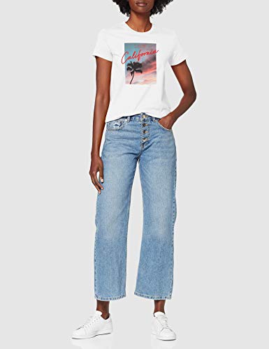 Levi's The Perfect tee Camiseta, White (Pink California Skies White+ 0917), Small para Mujer