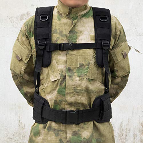 LIOOBO Molle Airsoft Vest Chaleco Ajustable para Exteriores para Hombres Juego CS al Aire Libre (Negro)