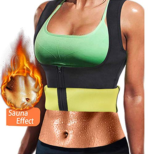 Litthing Chaleco Deportivo de Yoga para Mujer Fitness Sauna Neopreno Chaleco de Entrenamiento Compresión Establecer Estatua para Deporte Fitness (Negro, L)