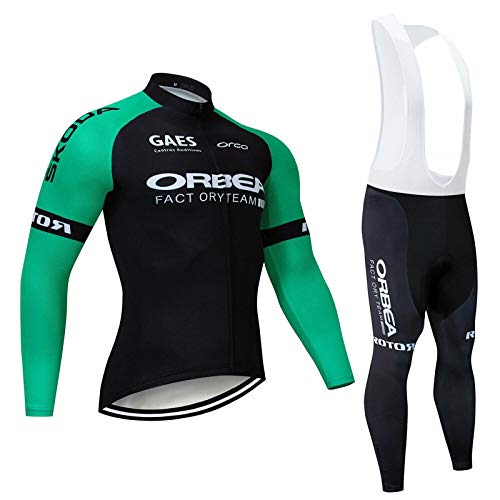 LOGASMART Conjunto Ciclismo Hombre Trajes de Bicicleta Ropa Btt Otoño Manga Larga Team