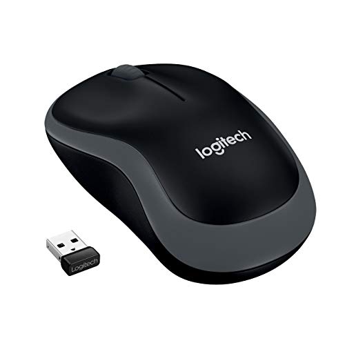 Logitech M185 Ratón Inalámbrico, 2.4 GHz con Mini Receptor USB, Batería 12 Meses, Seguimiento Óptico 1000 DPI, Ambidiestro, PC/Mac/Portátil, Gris