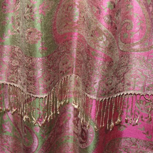 LORENZO CANA - Pashmina - Floral - para mujer verde rosa