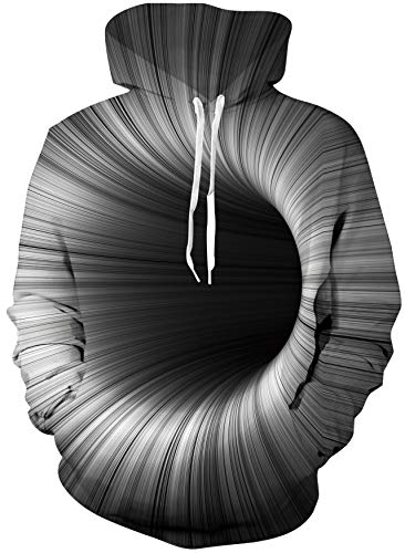 Loveternal Cool Jumpers Unisex 3D Swirl Hoodie Hipster Novelty Oversized Hip Hop Pullover Galaxy Sweatshirt for Couple Juniors XL