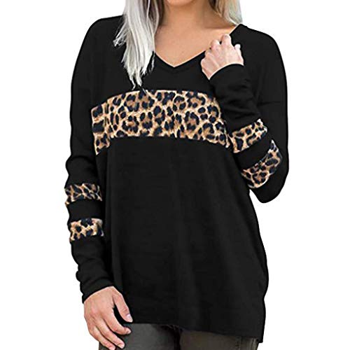 Luckycat Blusas Mujer, Casual O Cuello Leopardo Sudaderas Ropa en Oferta Camisetas Manga Larga Tops de Fiesta Abrigos Invierno de Mujer Primavera Otoño