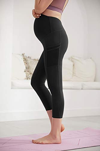 Maacie Leggings Transpirable de Yoga con Bolsillos Lados para Embarazada S MC53S21-1