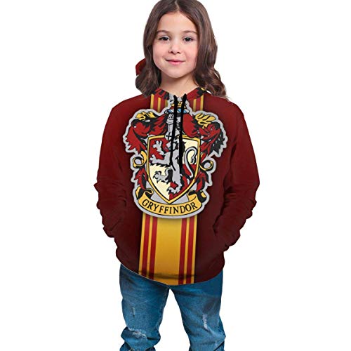 maichengxuan Ha-Rry Po-Tter Griffin-Dor Novelty Sudaderas con Capucha para Niñas Cute para Adolescentes