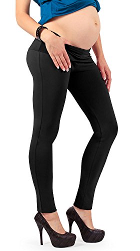 MAMAJEANS Leggings Premamà Afelpado Manté La Calor per a L'hivern - Made in Italy (48, Negro)