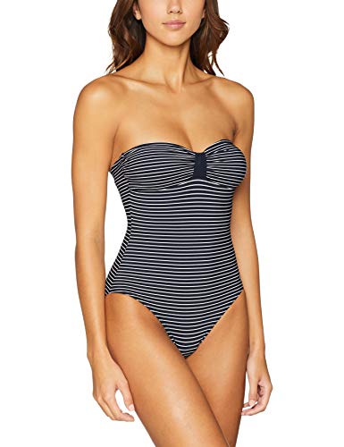 Marc O'Polo Body & Beach Beach W-Beachsuit Traje de baño de una Pieza, Blue (Dark Blue 001), 100C para Mujer