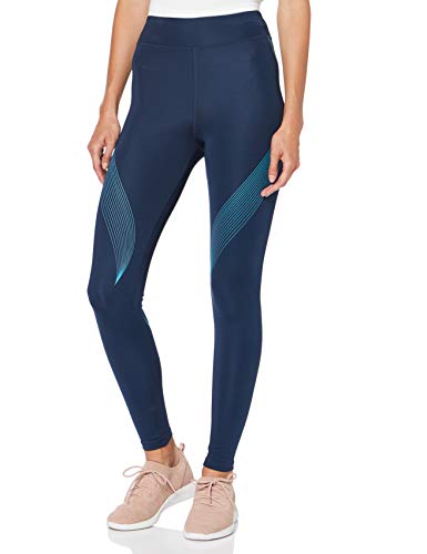 Marca Amazon - AURIQUE Bal181la18 - leggings deporte mujer Mujer, Azul (Dress Blue/Barrier Reef), 36, Label:XS