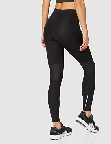 Marca Amazon - AURIQUE Mallas Largas de Deporte Mujer , Negro, 44 (Talla del Fabricante: X-Large)