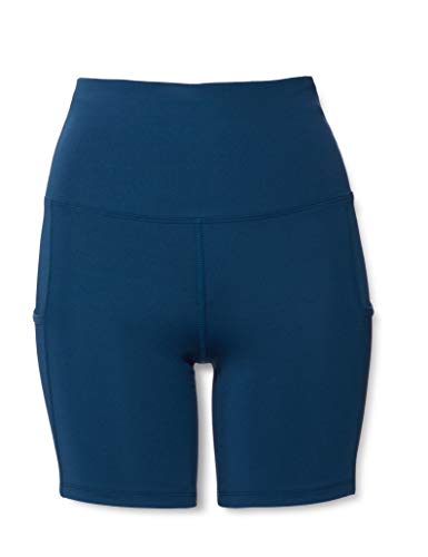 Marca Amazon - AURIQUE Shorts de Deporte Mujer, Azul (Gibralter Sea)., 38, Label:S