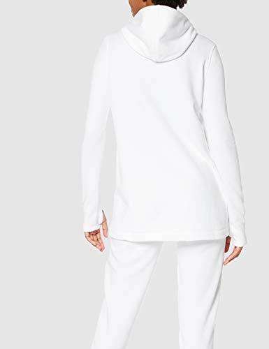 Marca Amazon - AURIQUE Sudadera Cruzada con Capucha Mujer, Blanco (White), 44, Label:XL