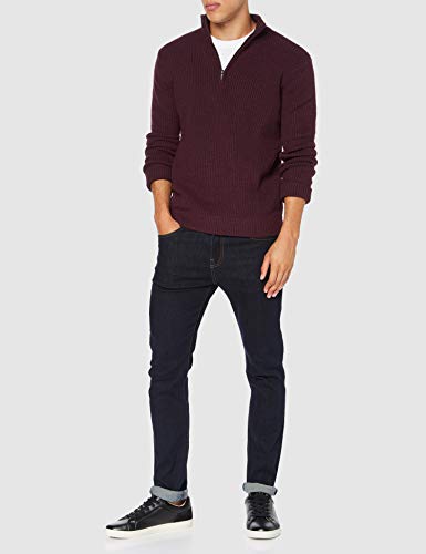 Marca Amazon - find. Chaqueta Hombre, Rojo (Burgundy), L, Label: L