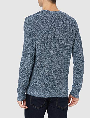 Marca Amazon - find. Jersey de Algodón Hombre, Azul (Blue Twist)., L, Label: L