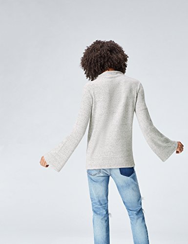 Marca Amazon - find. Jersey de Manga Ancha para Mujer, Gris (Grey Marl), 38, Label: S