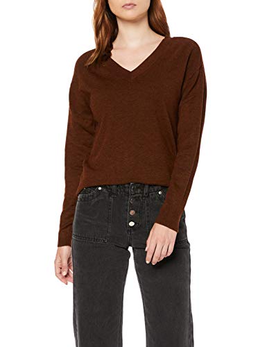 Marca Amazon - find. Phrm3691 - jersey mujer Mujer, Marrón (Brown), 40, Label: M