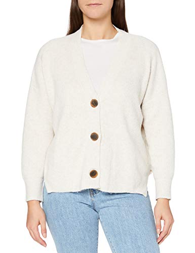 Marca Amazon - find. Stitch Cardigan - chaqueta punto Mujer, Beige (Oatmeal Oatmeal), 44, Label: XL