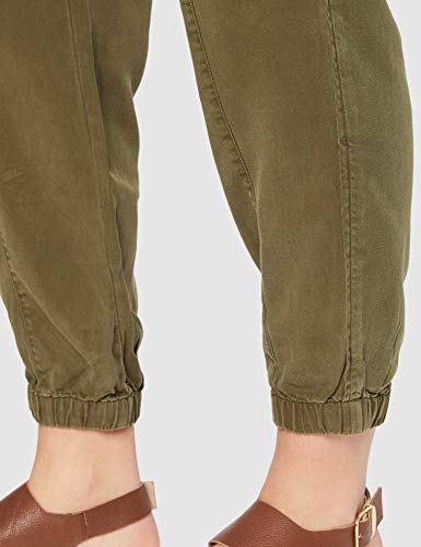 Marca Amazon - find. Utility_DC3086P - Pantalones Mujer, Grün (Khaki Khaki), 38, Label: S