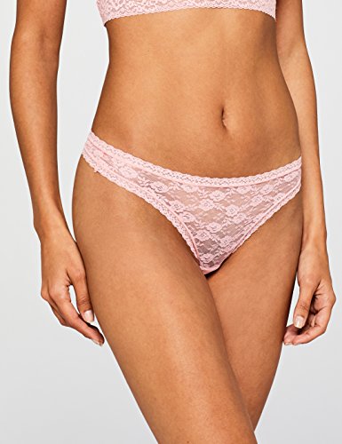 Marca Amazon - Iris & Lilly Belk034m2 - Thong Mujer, Multicolor (Pink/Black), XL, Label: XL