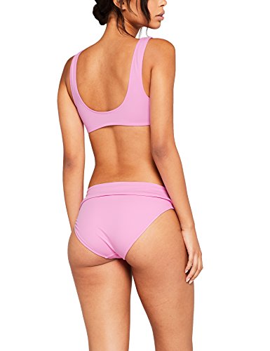 Marca Amazon - IRIS & LILLY Braguita de Bikini con Cintura Vuelta Mujer, Rosa (Hot Orchid), S, Label: S