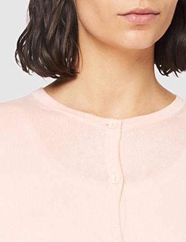 Marca Amazon - MERAKI Chaqueta de Algodón Mujer Cuello Redondo, Rosa (Pale Pink), 36, Label: XS