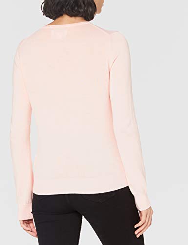 Marca Amazon - MERAKI Chaqueta de Algodón Mujer Cuello Redondo, Rosa (Pale Pink), 36, Label: XS