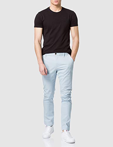 Marca Amazon - MERAKI Pantalones Chinos Estrechos Hombre, Azul (Cashmere Blue), 38W / 34L, Label: 38W / 34L