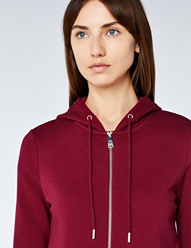 Marca Amazon - MERAKI Sudadera con Capucha y Cremallera Mujer, Rojo (Red), 36, Label: XS