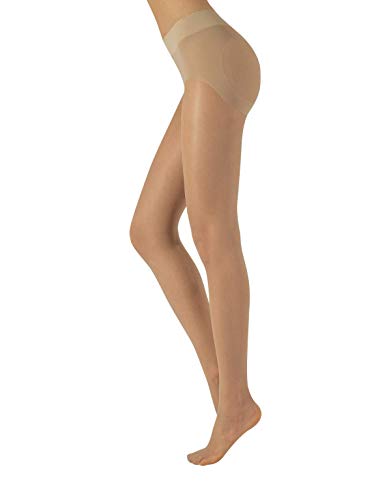 MEDIAS REDUCTORAS DE MUJER | PANTY PUSH UP | NATURAL, NEGRO | S, M, L, XL | CALCETERÍA ITALIANA | (M, NATURAL)