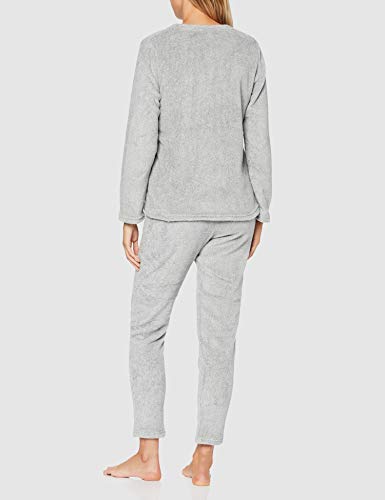 Melissa Brown AF.Awake.pyc Pijama, Gris (Gris Chin\U00e9 Gris Chin\U00e9), X-Large para Mujer