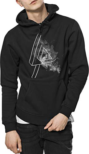 MERCHCODE Sudadera con Capucha para Hombre Linkin Park con Logotipo, Hombre, Sudadera con Capucha, MC044, Negro , Large