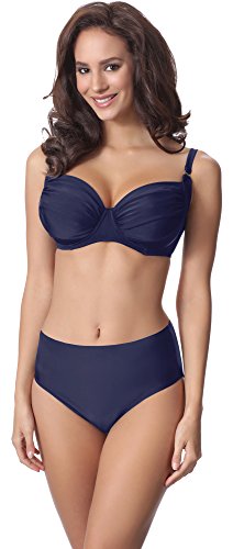 Merry Style Sujetador Bikini Parte de Arriba Top Traje de Baño Mujer P614W (Marino (6007), EU (80 D) = ES (95D))