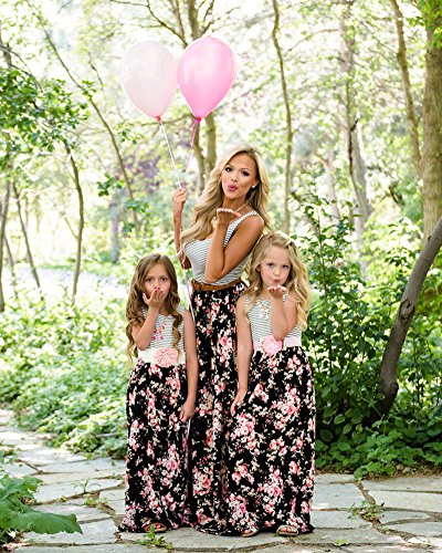 Minetom Vestido de niña Vestido para Bebés Ropa Impresa de Camisa y del Vestido del Gato Muchacha Encantadora Ropa de Bebe niña Verano 2018 Barata D Blanco 110 (Hija)