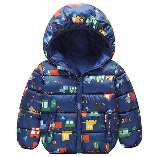 Minizone Bebé Chaqueta con Capucha Abrigo de Invierno Ligeras Traje de Invierno, 18-24 Meses (talla del fabricante 90), Multicolor