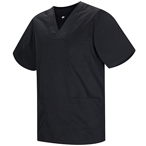 MISEMIYA - Casaca Y PANTALÓN Sanitarios Unisex Uniformes Sanitarios MÉDICOS Conjuntos Sanitarios 8178 - XXL, Negro