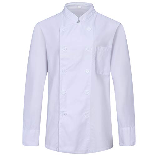 MISEMIYA - Chaqueta Cocinero Chaqueta Chef Mangas LARGAS MARMINTÓN SOLLASTRE GUISANDERO ADOBADOR Uniformes Cocina- Ref.842 - XXXL, Blanco