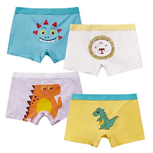 MiSense 4 Pack Bóxers Calzoncillos Ropa Interior Niños para 2-11 Años(2-3 años,F015S)