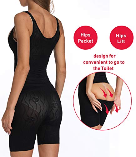 MISS MOLY Lenceria Moldeadora Mujer Faja Reductora Body Reductor Mujer Abdomen Busto Abierto Corsé sin Costuras Shapewear Cómodo y Ligero Adelgazante Bodysuit