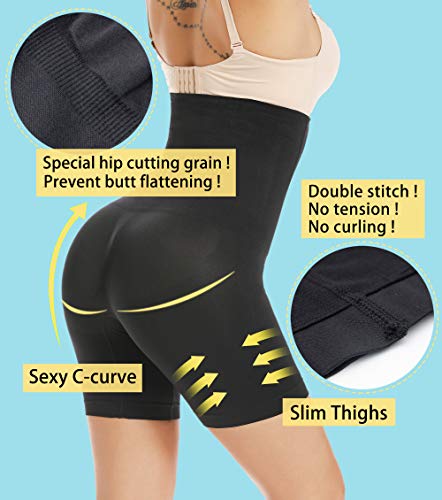 MISS MOLY Mujer Faja Pantalón Cintura Alta Invisible Shapewear Adelgazante Abdomen 4 Steel Bones Body Shaper Interior Pantalones Moldeadores Fajas Reductoras Cortos Bragas Lencería Braguita