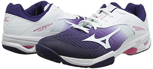 Mizuno Wave Exceed Tour 3 AC, Zapatillas de Tenis Mujer, Purple Astral Aura White Aurorapink 14, 42 EU