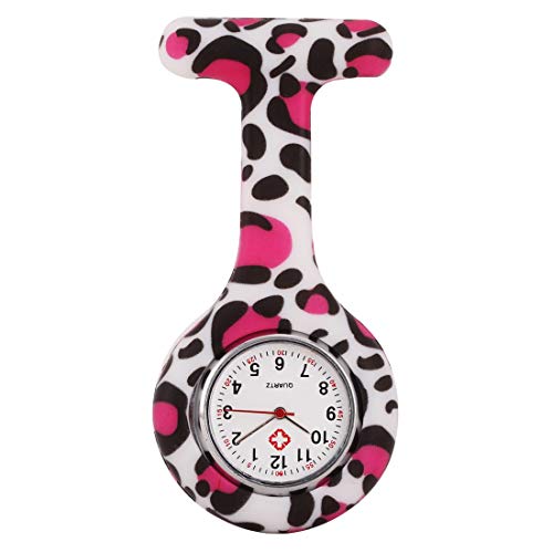 Moda Indumentaria Femenina Enfermera del silicón con Clip del Fob de la Broche de Solapa del Reloj Colgante de Bolsillo para los Relojes de Bolsillo Nurse Doctor (Color : 6)