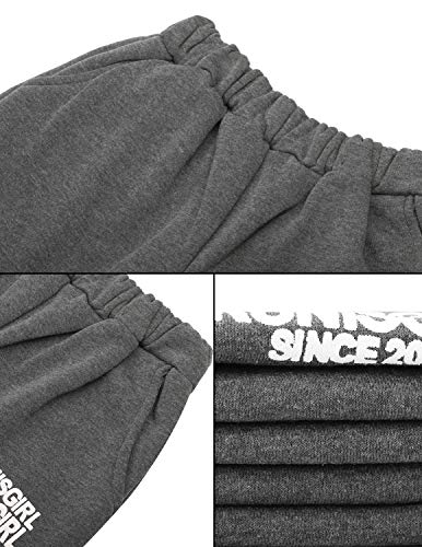 MODETREND Mujer 3pcs Chándal Encapuchada Casual Conjuntos Deportivos Otoño Invierno Sudadera con capucha Sweatshirt + Hoodie Chaqueta Chaleco + Pantalones (S, Gris 2)