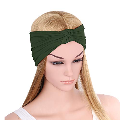 MoKo Headband Bandana - Pañuelo Deportivo Multifuncional Cinta/Bragas de Cabeza y Cuello para Fitness, Ejercicio， Correr, Yoga, Moda y Más, Verde Militar (Hombres & Mujeres)