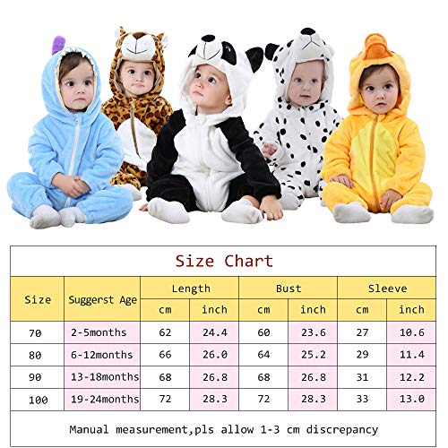 Mono Bebés, Mameluco de bebé con Capucha Franela Monos Estilo Animal Trajes Recién Nacido Unisex Primavera Otoño Invierno Trajes para bebés de 2 a 24 Meses (19-24 Meses, Zorro)