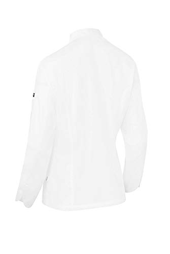 MONZA OBREROL Chaquetilla Cocinera Chef Mujer De Manga Larga con Bolsillos Y Botones Forrados. Color Blanco. Ropa Cocina/Hostelería. Talla L. Ref: 4119