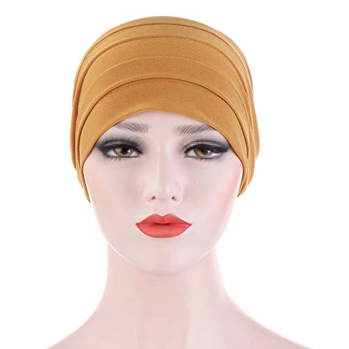 MoreChioce Sombrero de Quimioterapia de Verano,Mujer Sombrero de Noche,Turbante Arabe para la Cabeza,Sombrero Hijab para Cáncer Quimioterapia Chemo Oncológico,Pérdida de Cabello,Negro