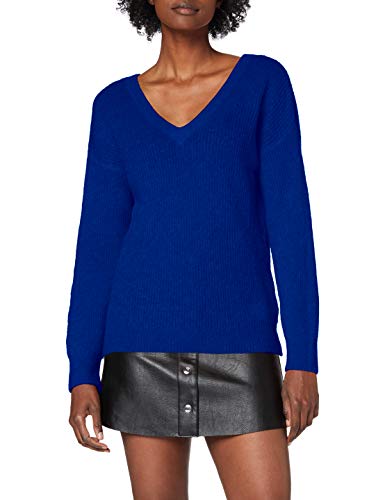 Morgan Pull Chaud Col V Matilda Suéter, Bleu ROI, TM para Mujer