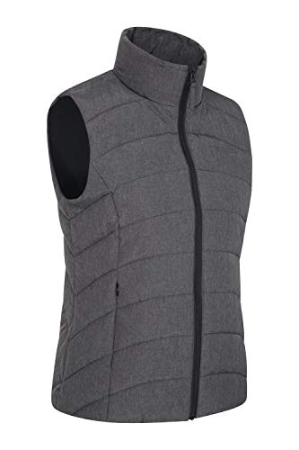 Mountain Warehouse Chaleco Acolchado Opal para Mujer - Ligero, cálido, Bolsillos con Cremallera e Impermeable - Ideal para llovizna, Invierno Gris Oscuro 34